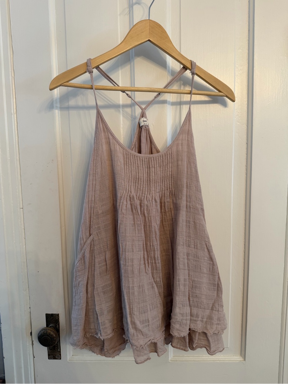 Anthropologie Crinkle Gauze Boho Swing Tank Top